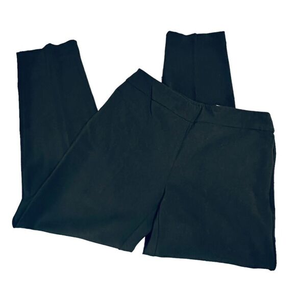 JM Collection Black Pull on Tummy Control Slim Leg Trousers Pants Size 8 Petite - Picture 5 of 10